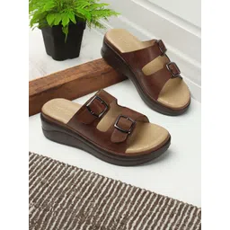 ICONICS Open Toe Comfort Heels With Buckle-picture-11