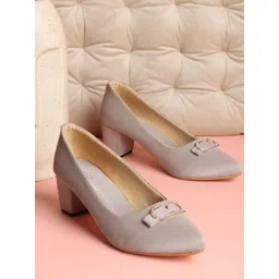 ICONICS Women Block Heels Pumps with Buckles-picture-32