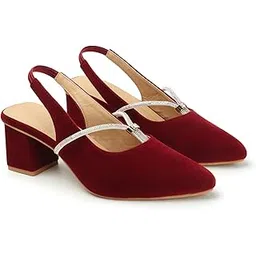 iconics Women ComfortableBlock Heel Round Toe Strapless Fashion Shoes for Daily use, Office use, Casual use-picture-33