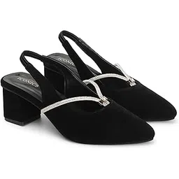 iconics Women ComfortableBlock Heel Round Toe Strapless Fashion Shoes for Daily use, Office use, Casual use-picture-14