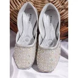 ICONICS Women Embellished Square Toe Ethnic Mojaris-picture-36