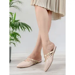 ICONICS Women Textured Mules Flats-picture-30