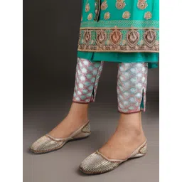 iconics Women's Shimmering Rhinestone Embellished Ethnic Mojaris Mojaris For Women-picture-24