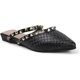 iconics Women's Studded Pointed-Toe Mules-picture-43