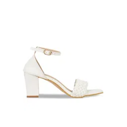 Iconics Women's White Ankle Strap Sandals-picture-46