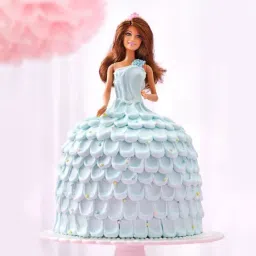 Icy Dress Barbie Cream Cake (2 Kg)-picture-40