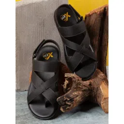 ID Men's Black Cross Strap Sandals-picture-13