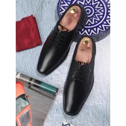 ID Men's Black Derby Shoes-picture-41