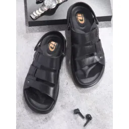 ID Men's Black Sling Back Sandals-picture-28