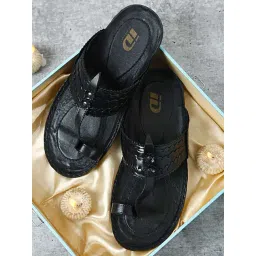 ID Men's Black Toe Ring Sandals-picture-31