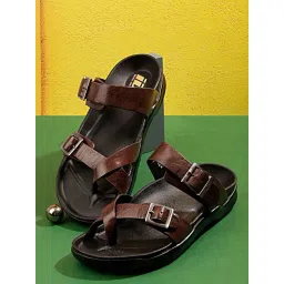 ID Men's Brown Toe Ring Sandals-picture-12