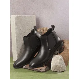 id Men's Leatherite Sturdy & Comfortable Black Chelsea Formal Slip-On Boots For Men-picture-11