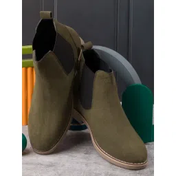 ID Men's Olive Chelsea Boots-picture-37