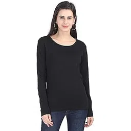 ideation Women's Cotton Plain Round Neck Full Sleeve T-Shirt-picture-43