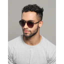 IDEE Men UV Protected Lens Round Sunglasses IDS2952C4SG-picture-20