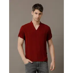 Identiti Maroon Slim Fit Shirt-picture-40