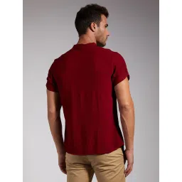 Identiti Maroon Slim fit Shirts image 2