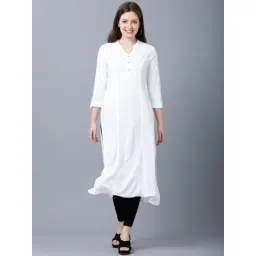 Identiti White Slim Fit A Line Kurta-picture-35