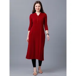 IDENTITI Women Maroon Kurta-picture-24