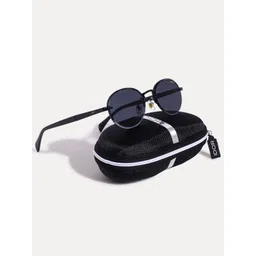 IDOR Women Premium Metal High Quality Oval Sunglasses with UV Protected Lens IDOR-2560-BLK-picture-41