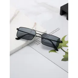 IFLASH Unisex Black Lens & Black Rectangle Sunglasses with-picture-18