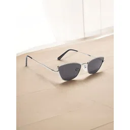 IFLASH Unisex Black Lens & Silver-Toned Cateye Sunglasses with-picture-16