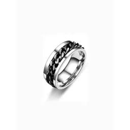 Iga collection Stainless Steel Textured Finger Ring-picture-19