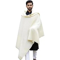 ignoto Premium Kashmiri Cream Men’s Shawl – Soft Lightweight Plain Traditional White Wrap for Wedding, College, School, Party, Function, Samman Samaroh & Perfect For Gift-picture-41