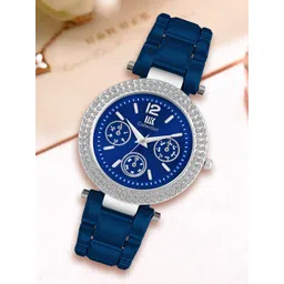 IIK COLLECTION Round Studded Dial Stainless Steel Bracelet Chain Strap Analogue Watch-picture-33
