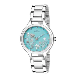 IIK COLLECTION Round Studded Dial, Stainless Steel Bracelet Chain Strap Analogue Watch-picture-21