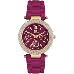 iik collection Watches for Women Round Studded Dial Girls watches |Analogue Quartz Movemnet Ladies Watch|Long Battery Life|Stainless Steel Adjustable Bracelet Chain Strap|Double Lock Clasp Safety Watches for Girls.-picture-48