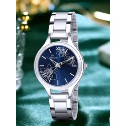 IIK COLLECTION Women Blue Round Dial Stainless Steel Bracelet Chain Strap Analogue Watch-picture-30