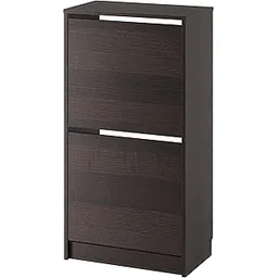 Ikea Bissa Shoe Cabinet with 2 Compartments - Black, 49x93 Cm (19 1/4x36 5/8")-picture-27