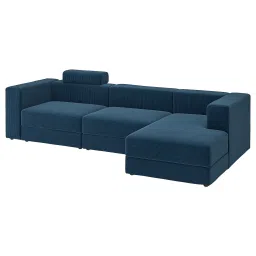 ikea jättebo 4-seat mod sofa w chaise longue, right with headrest/Samsala dark blue-picture-23