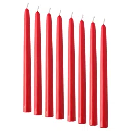 ikea vinterfint Unscented taper candle, red, 25 cm-picture-25