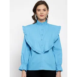 iki chic Blue Ruffles Regular Top-picture-25