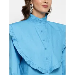 iki chic Blue Ruffles Regular Top image 2