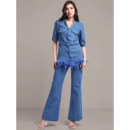 iki chic Mandarin Collar Jacket With Trouser Co-Ords-picture-18