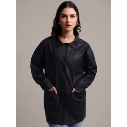 iki chic Women Lightweight Leather Jacket-picture-39