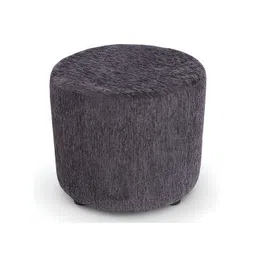 Ikiriya 2-Pcs Grey Wooden Round Ottomans image 3