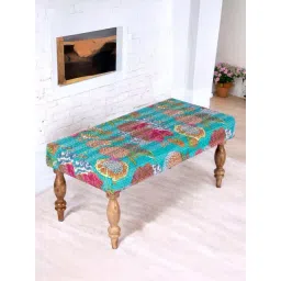 Ikiriya Bestone Sea Green Sheesham Wood Mid Century Bench-picture-12