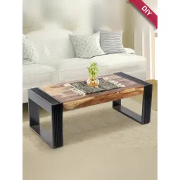 Ikiriya Hudson Brown Wood Coffee Table for Living Room Rustic Natural Finish-picture-37