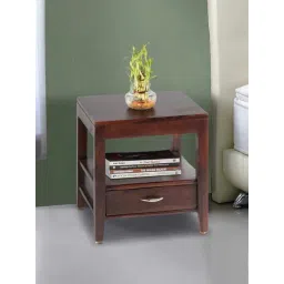 Ikiriya Kassel Solid Dark Brown Wood Bedside Table Dark Walnut Finish-picture-18