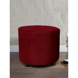 Ikiriya Lisbon Solid Maroon Wood Ottoman-picture-22