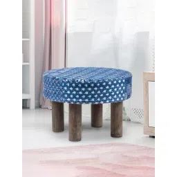 Ikiriya Maple Printed Blue Wood Stool-picture-48