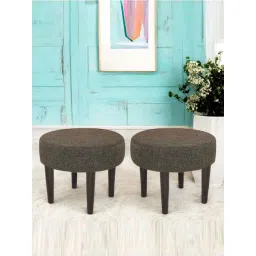 Ikiriya Nayla Jute Brown Sheesham Wood Contemporary Stools in Extra Dark Mahogany Finish-picture-37