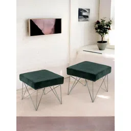 Ikiriya Set Of 2 Sheesham Wood Accent Stools With Metal Legs-picture-42