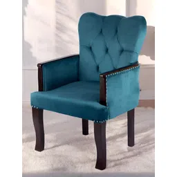 Ikiriya Turquoise Blue Wooded Lounge Chair-picture-28