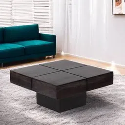 Montreal Square Solid Wood Coffee Table in Mahogany Finish-image-13