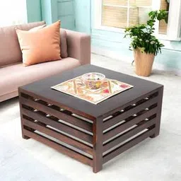 Montreal Square Solid Wood Coffee Table in Walnut Finish-image-10